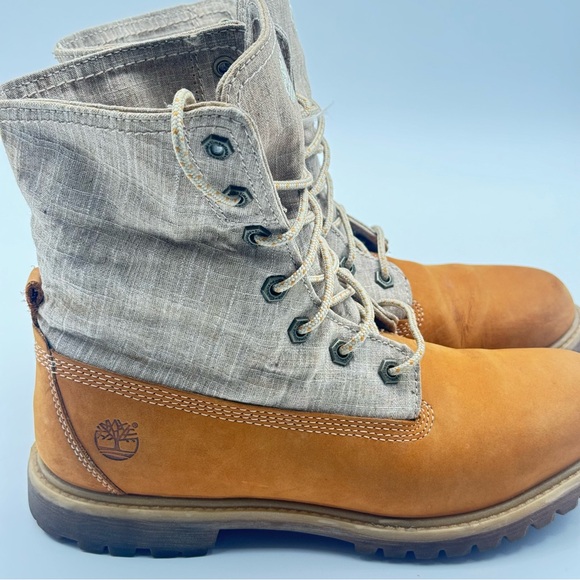 COPY - Timberland earthkeepers wheat leather and tan canvas fold down woman’s b… - Picture 3 of 12